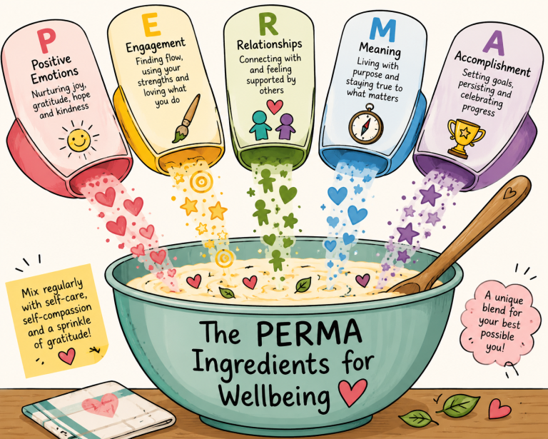 PERMA - 5 Ingredients. Sarah Malone Coaching